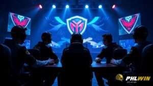 a group of 5 competing in esports tournament