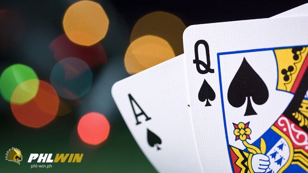 Two cards reveal an Ace and a Queen, which is a natural blackjack.